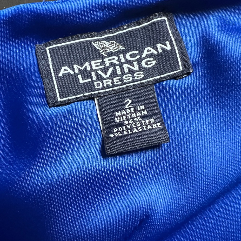 American Living Blue Ruched Bodycon Midi Dress - Picture 6 of 8